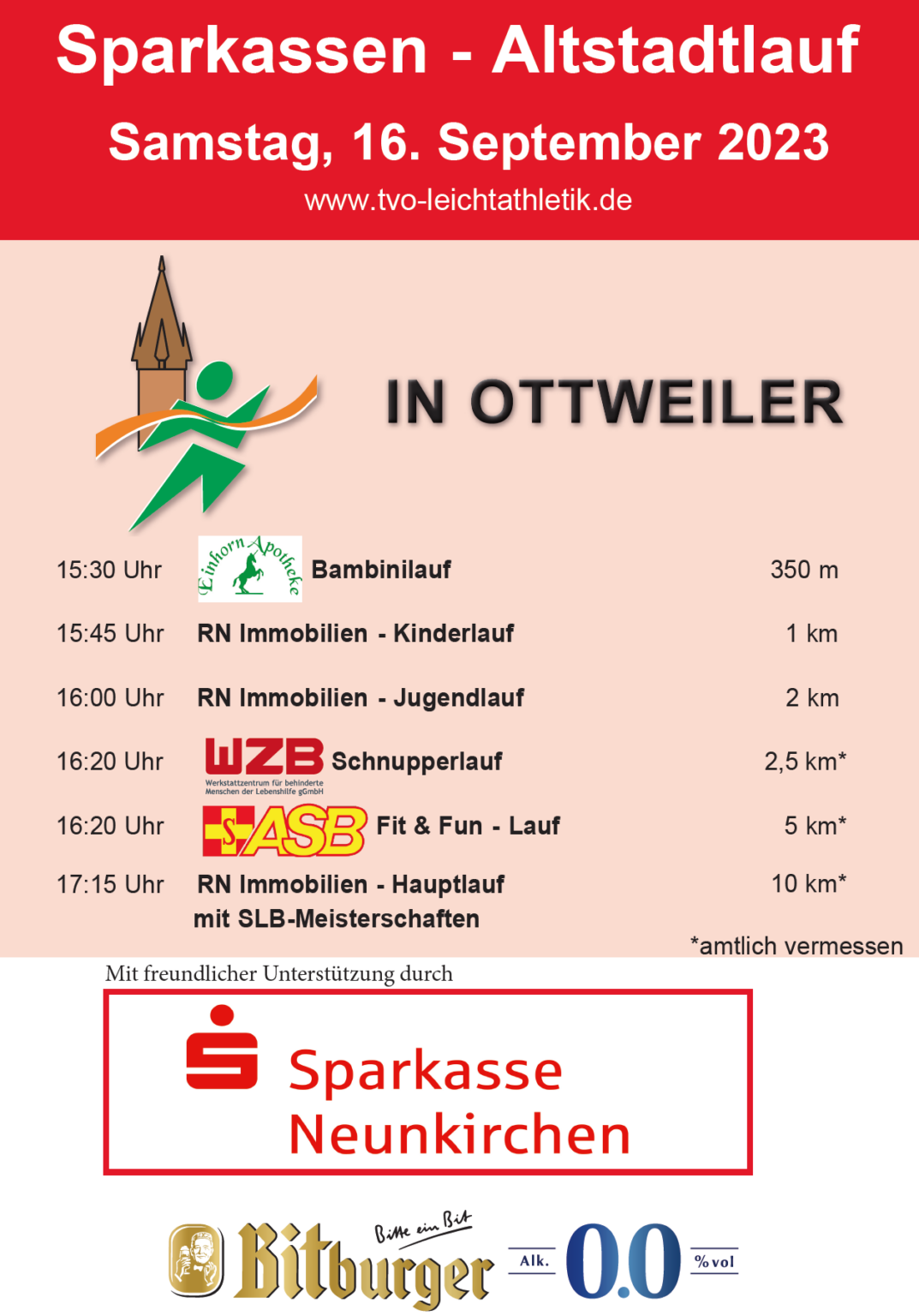 Altstadtlauf 2023 – TV Ottweiler – Abteilung Leichtathletik